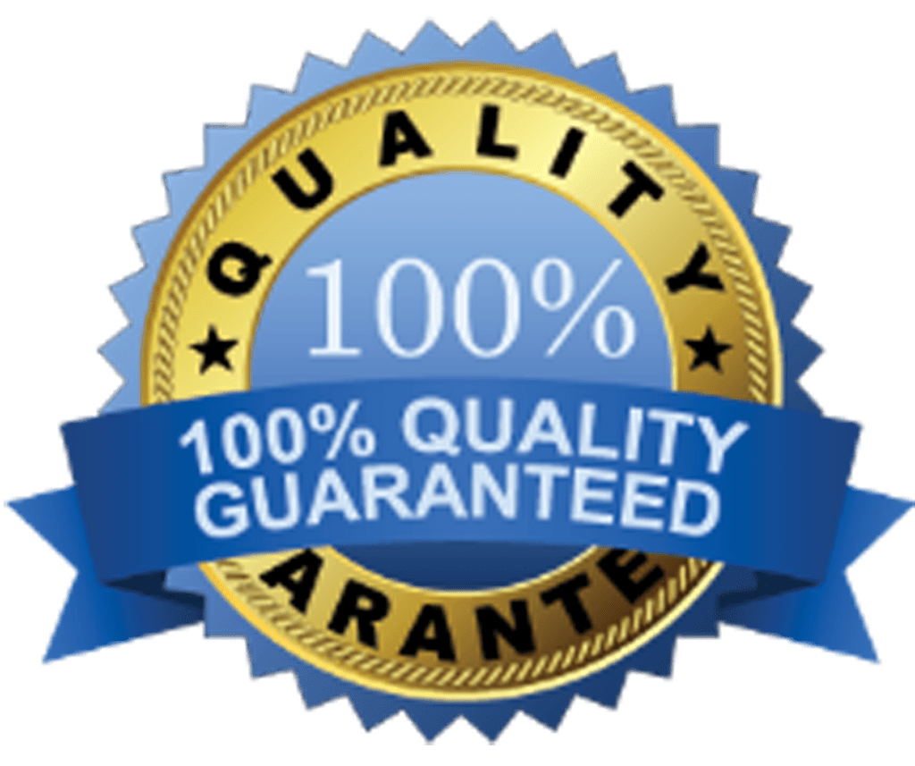 100% quality guaranteed logo