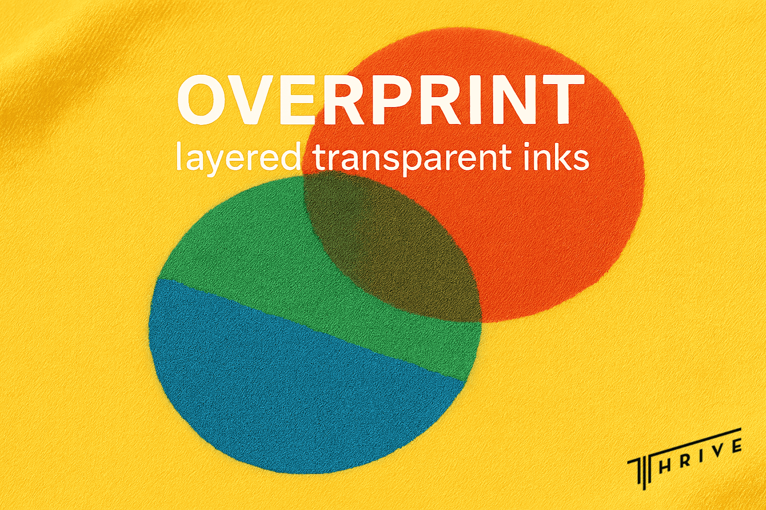 overprint-screen‑printing-layered‑inks T‑shirt showing overlapping semi‑transparent screen‑printed ink layers